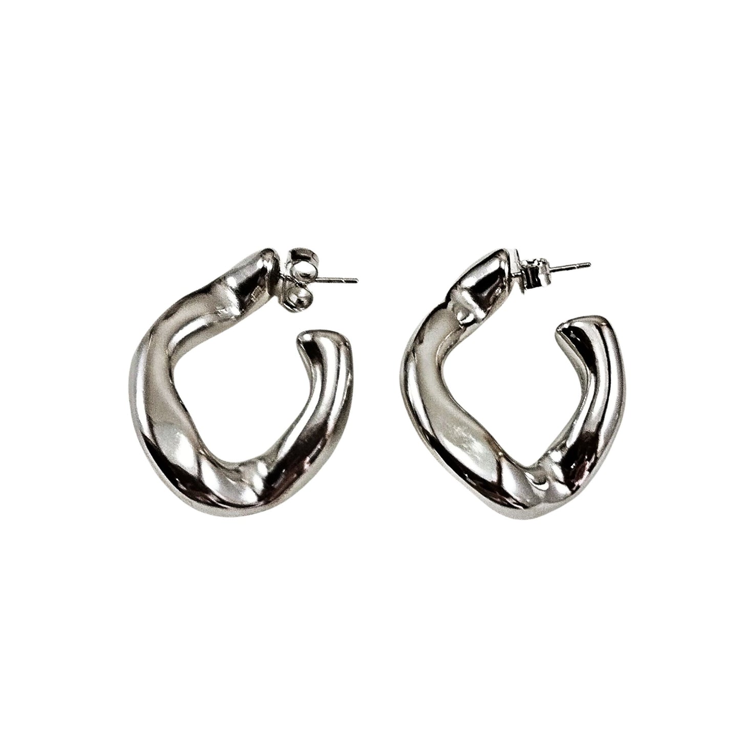 Brinco Orgânico Argola Amassada