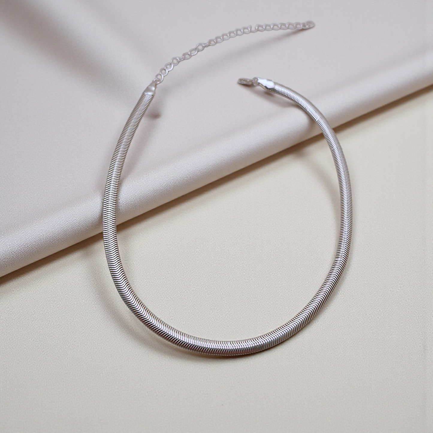 Colar Choker Fio Alemão 5mm Prata 925