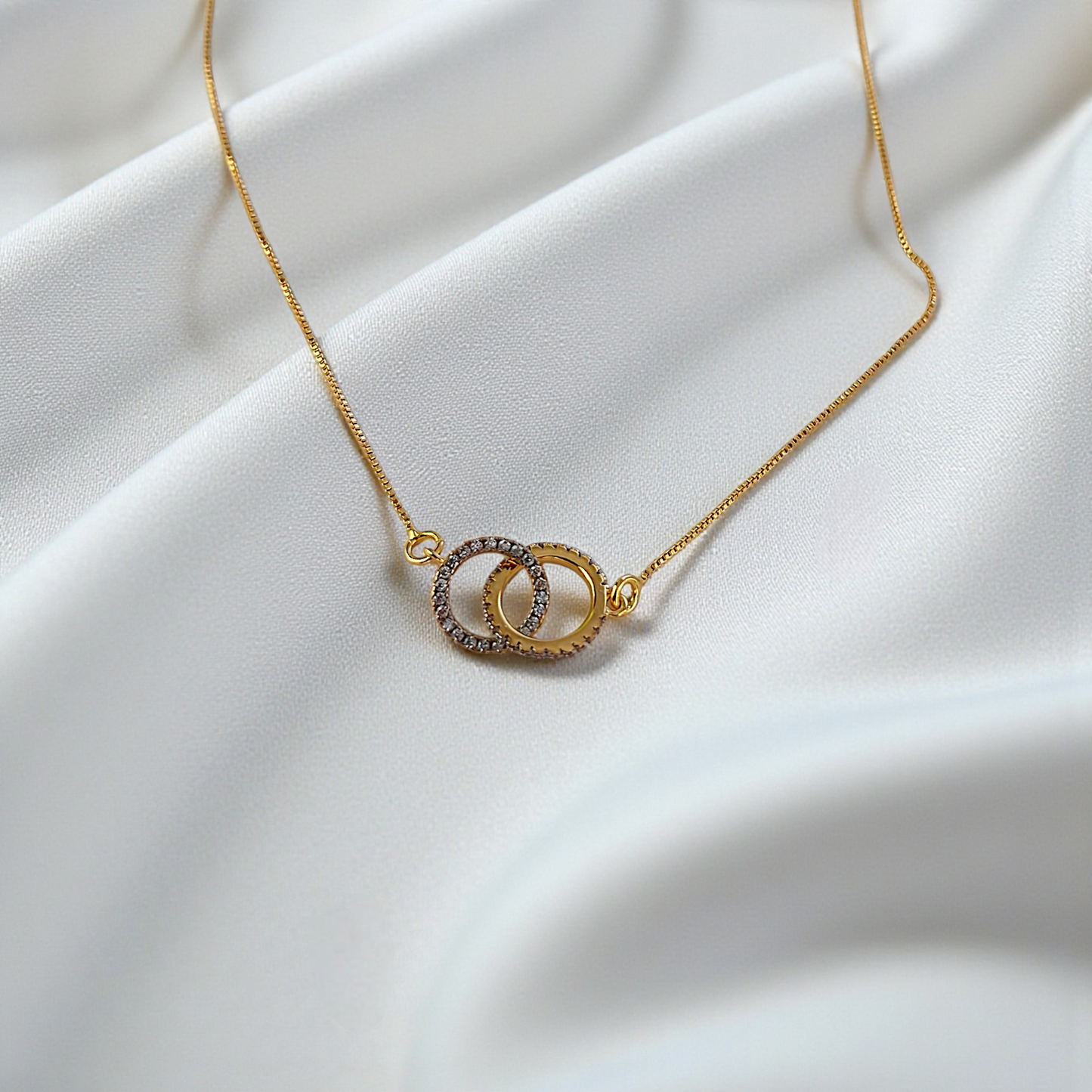 Colar 2 Elos Redondos Microzircônias