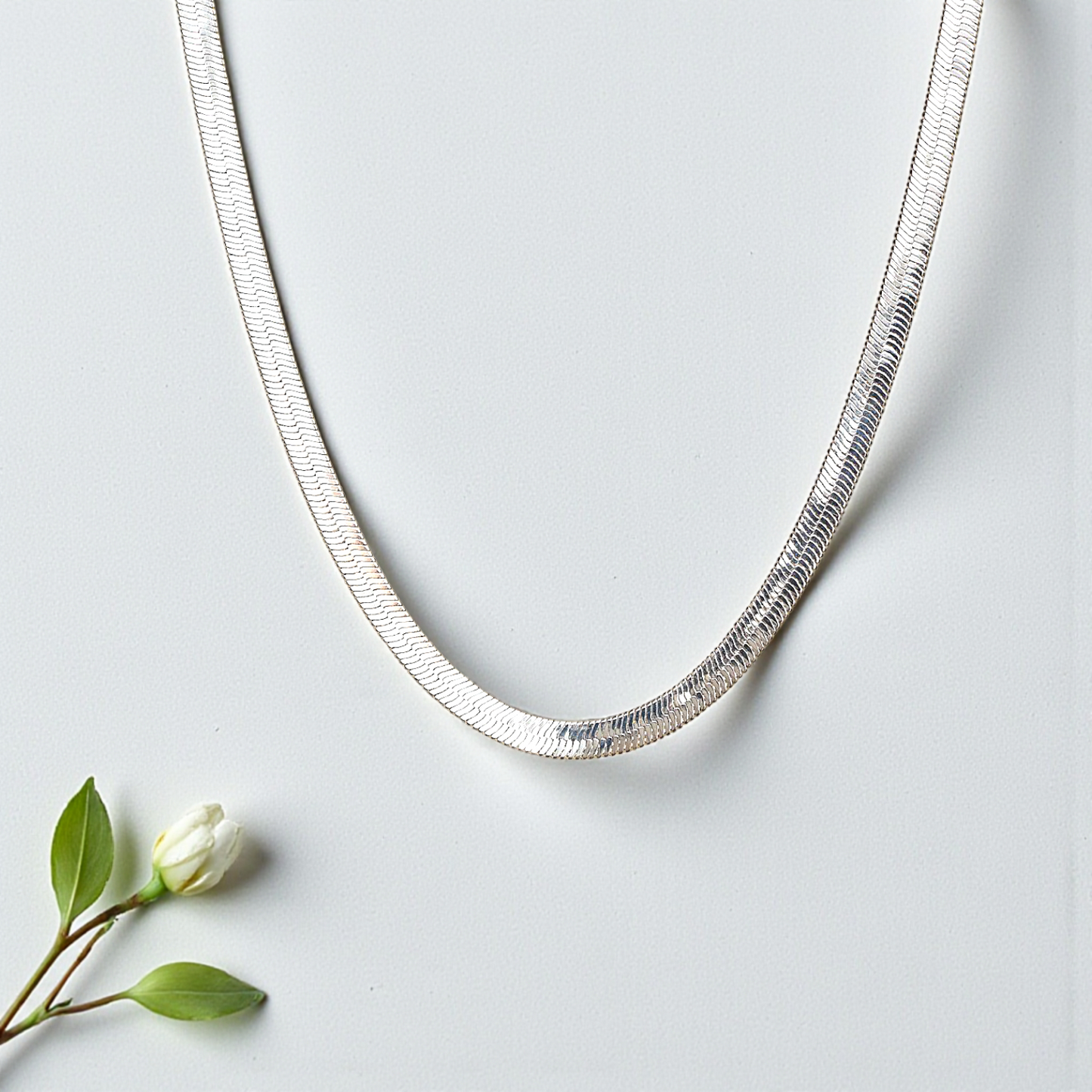 Colar Choker Fita 5mm Prata 925