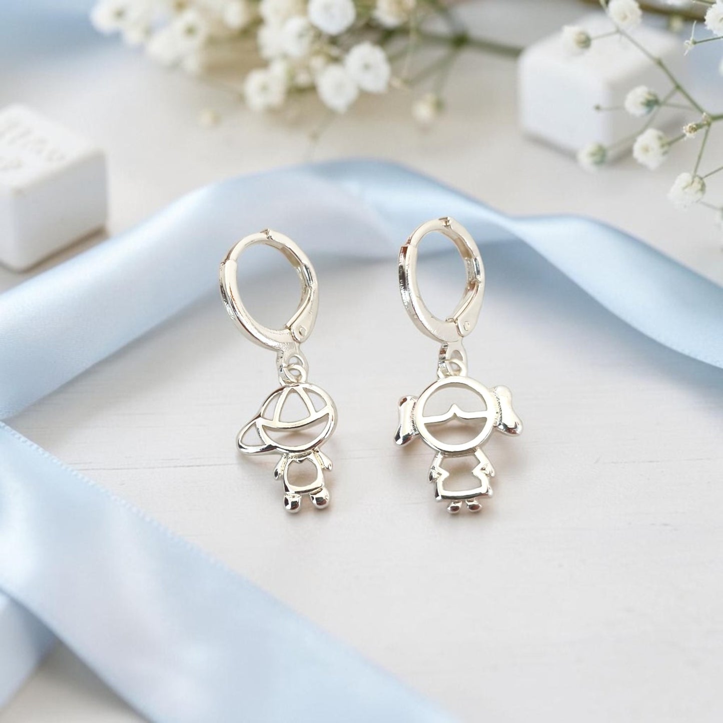 Brinco Argolinha Filhos - Casal Prata 925
