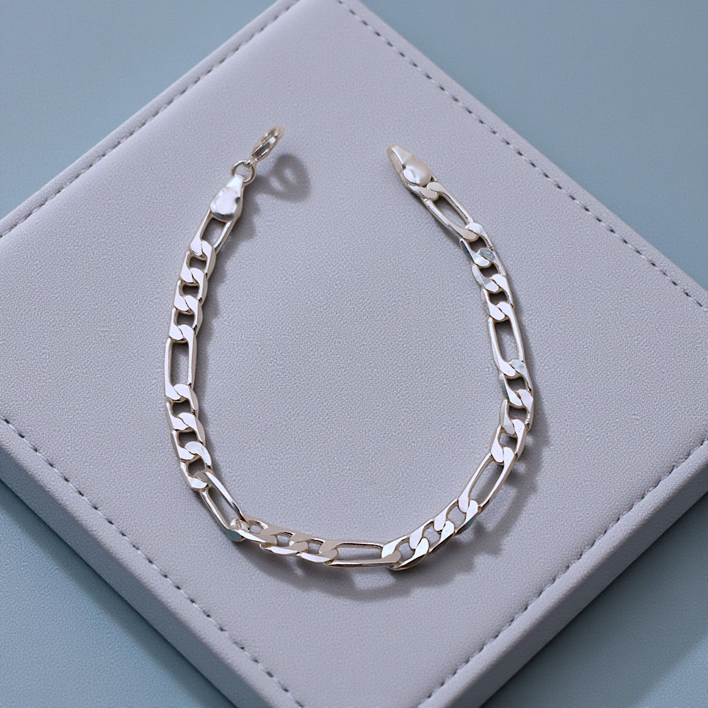 Pulseira Elos 3x1 - 5mm Prata 925