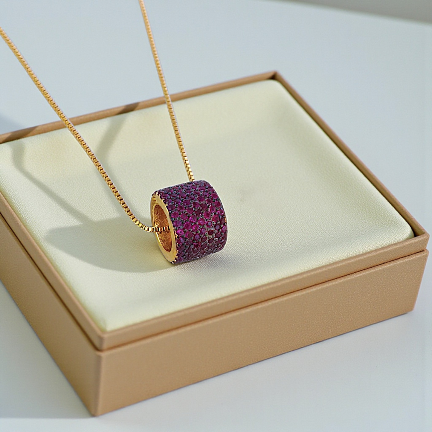 Colar Pingente Charm Microzircônias Colors