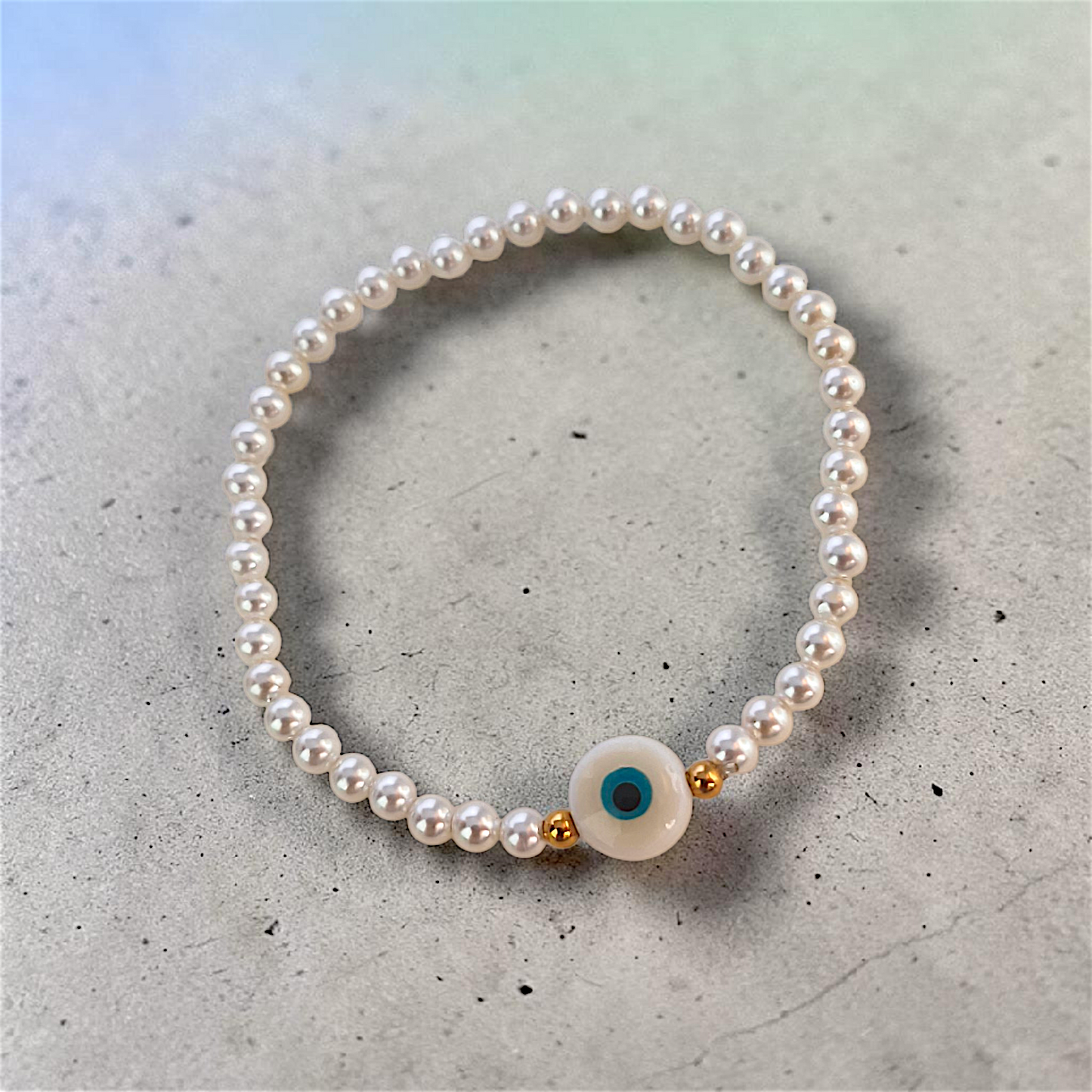Pulseira Pérolas e Olho Grego