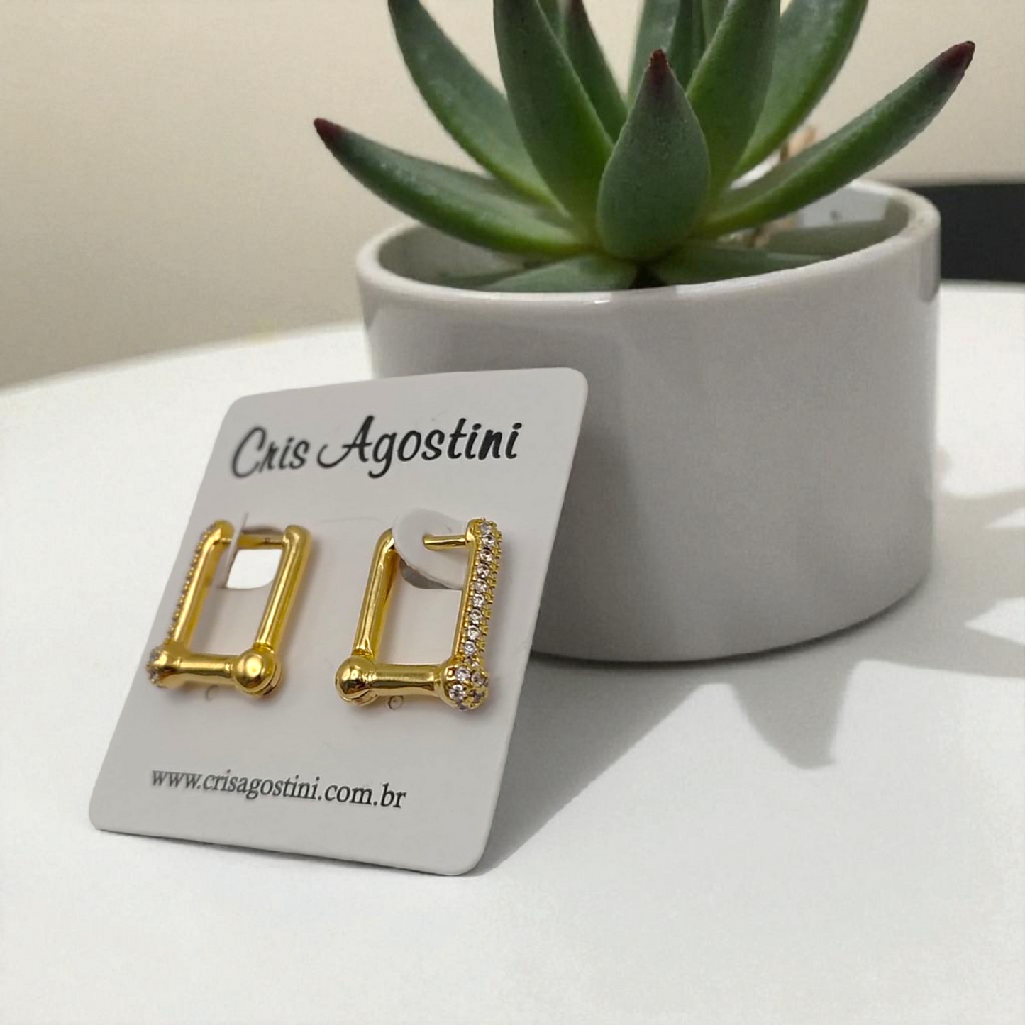 Brinco Argolinha Inspirada Tify Microzircônias
