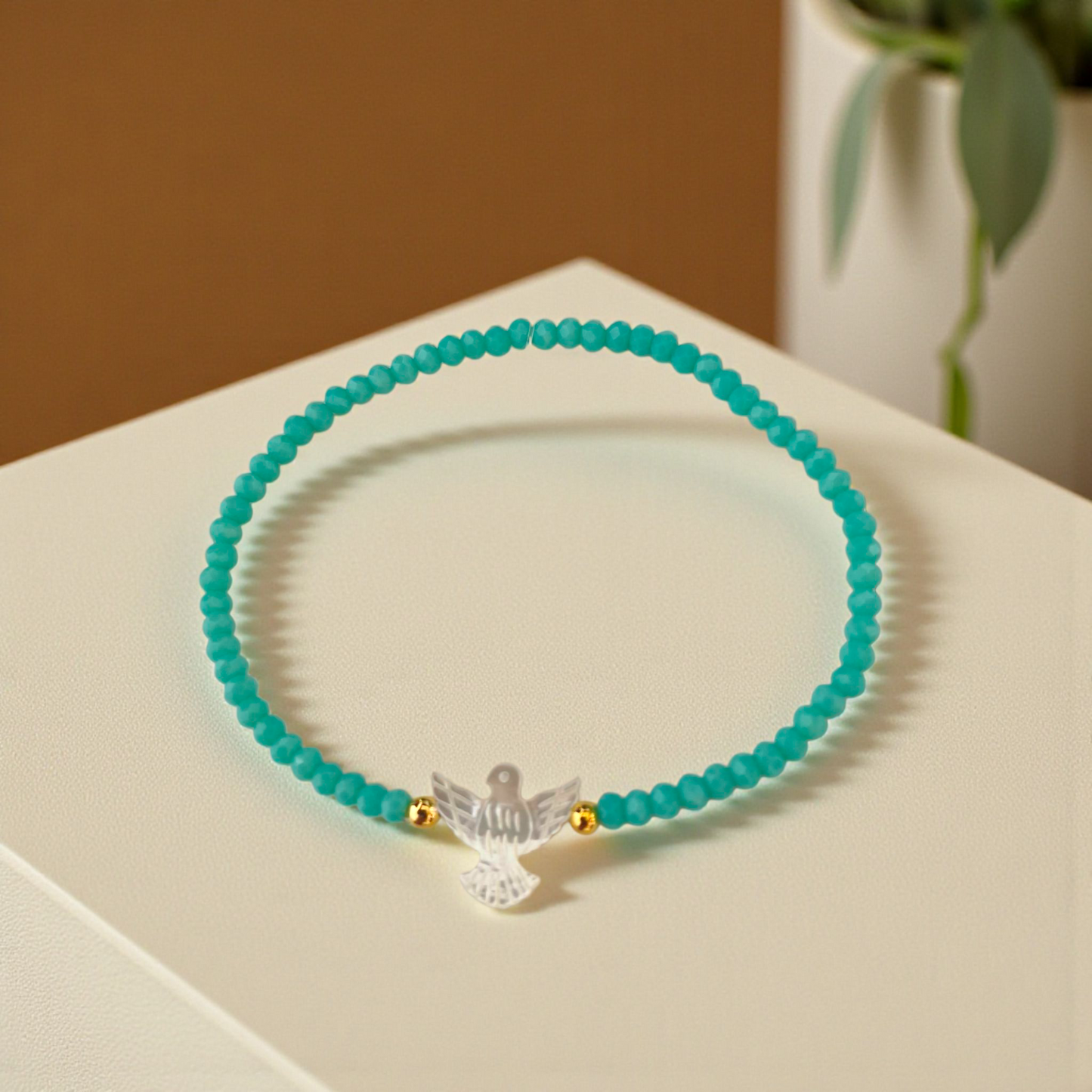 Pulseira Cristal Espírito Santo Madrepérola