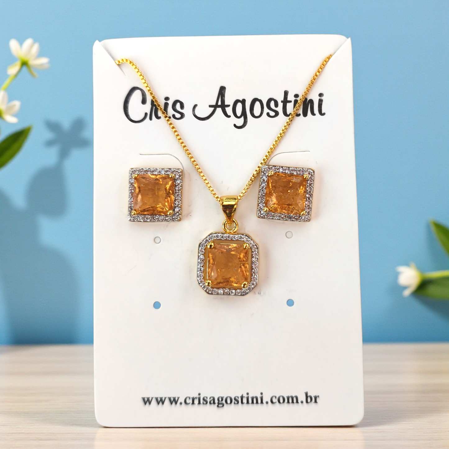 Conjunto Princesa Fusion Quadrado Laranja