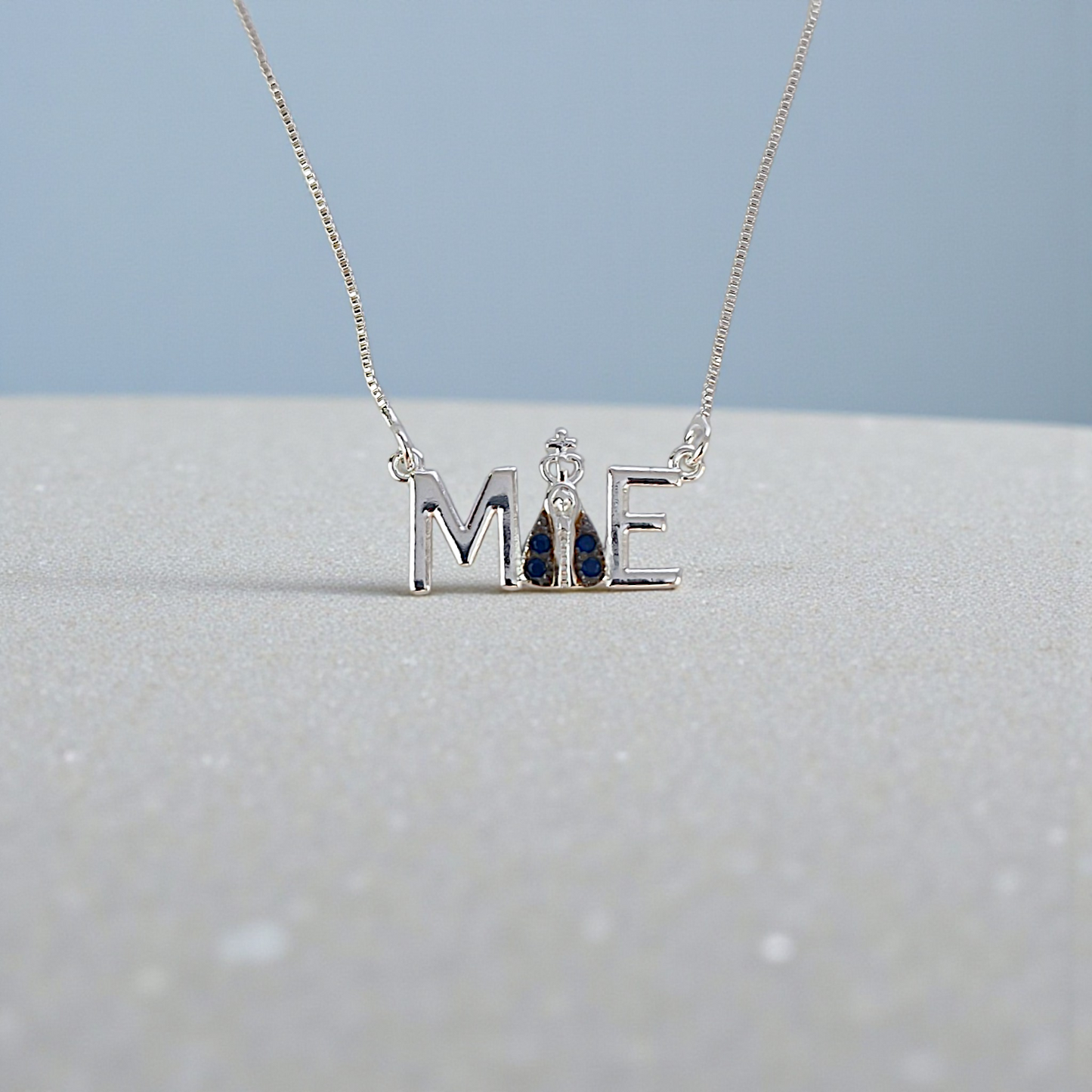 Colar Mãe N. Sra. Aparecida Prata 925