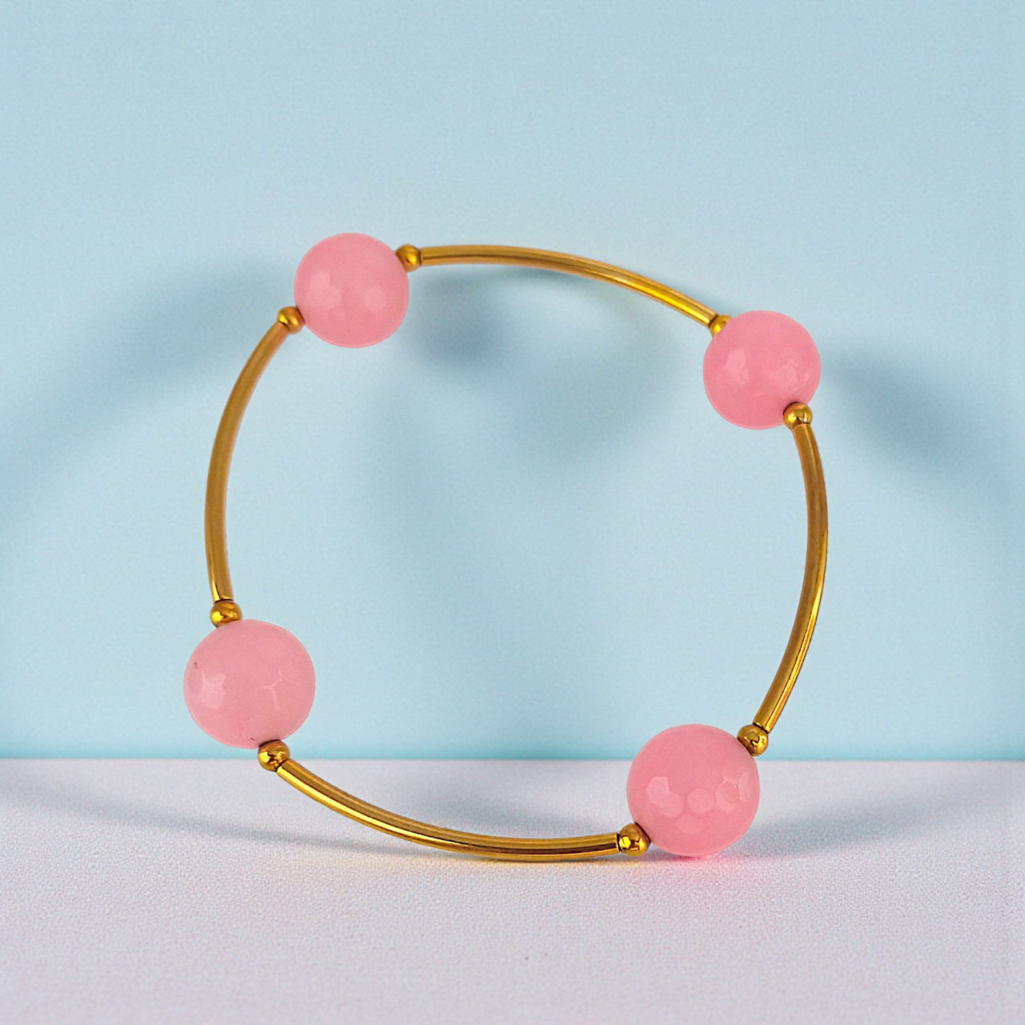 Pulseira 4 Bolas Pedra Natural Jade
