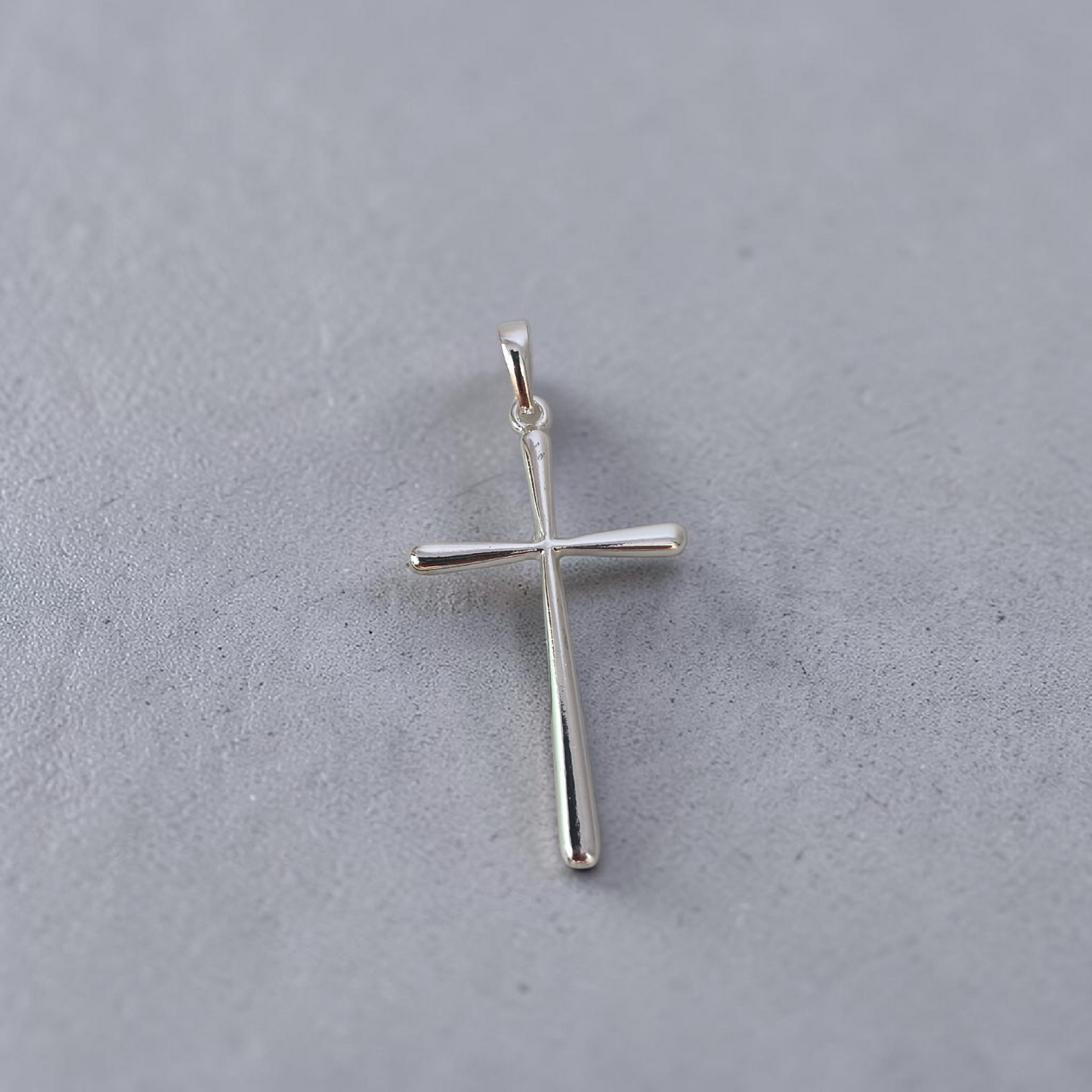 Pingente Crucifixo Liso 45x25mm Prata 925