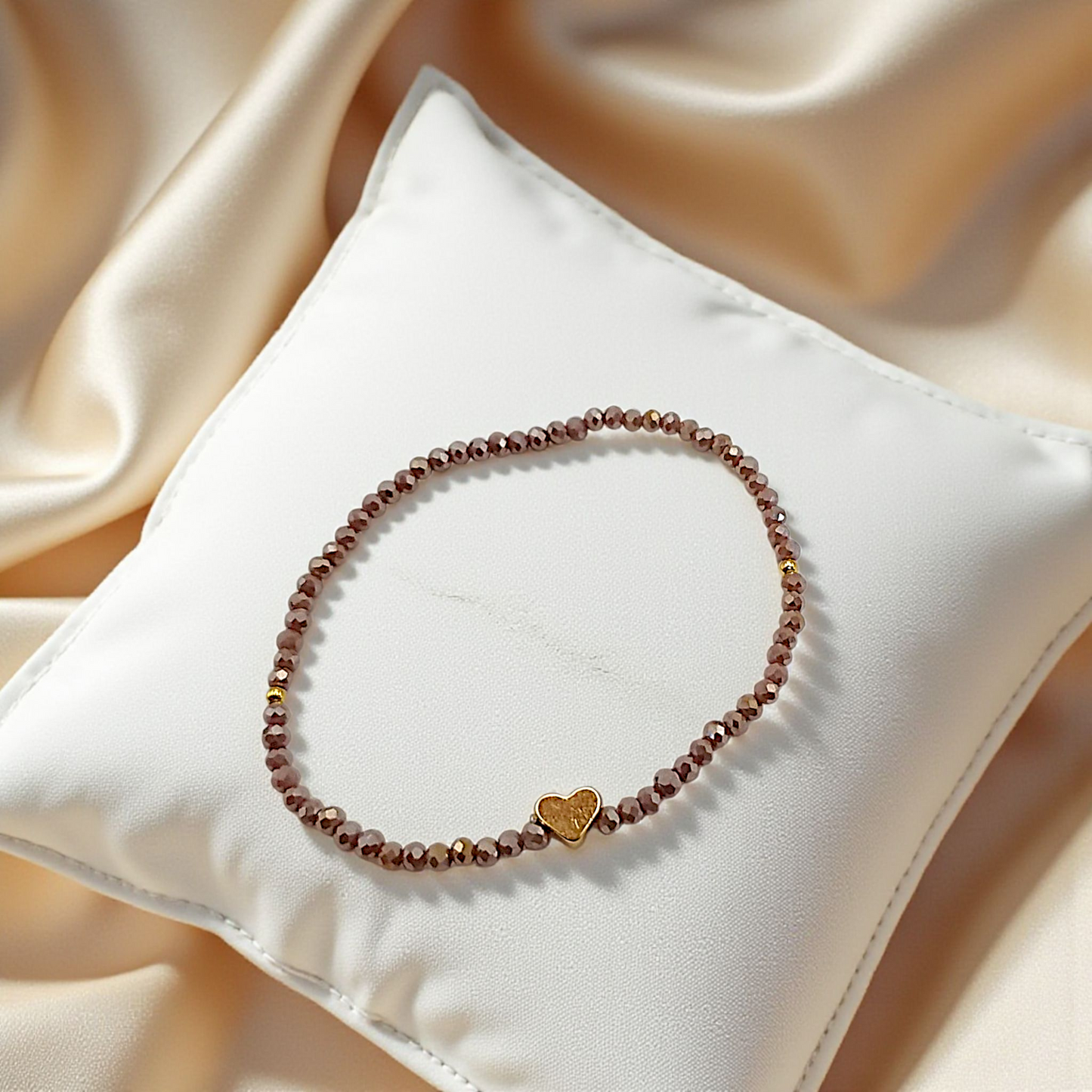 Pulseira Cristal e Coração