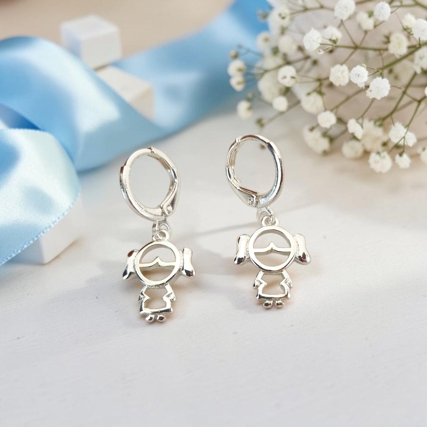 Brinco Argolinha Filhos - Menina Prata 925