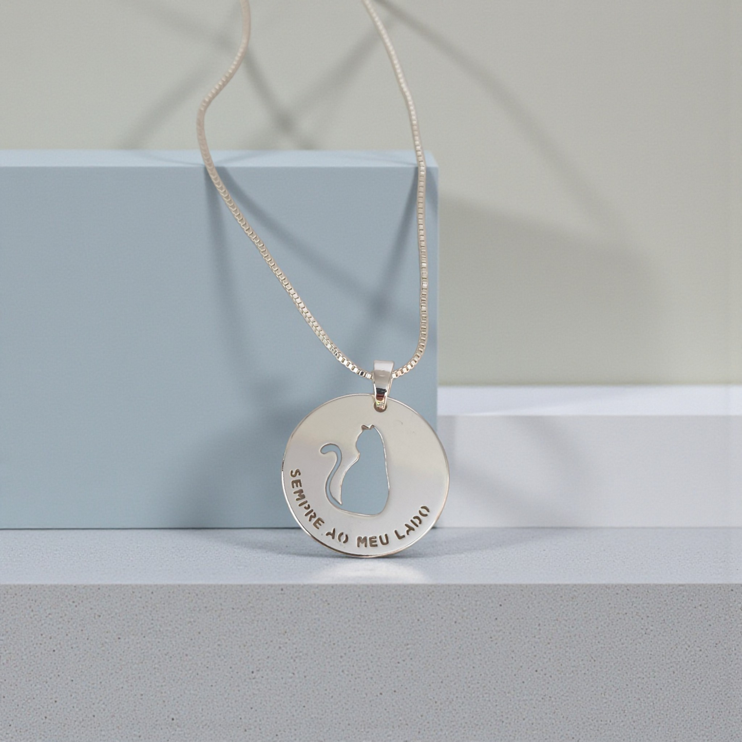 Colar "Sempre Ao Seu Lado" - Gato Prata 925