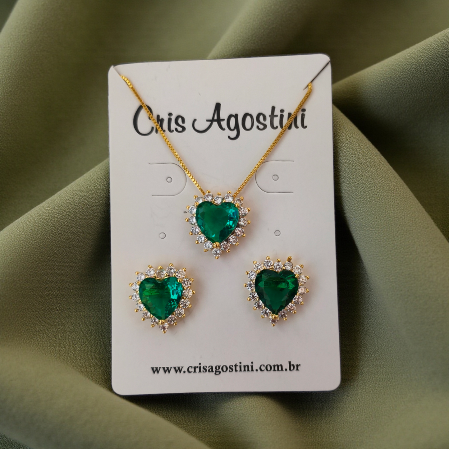 Conjunto Coração Fusion Verde