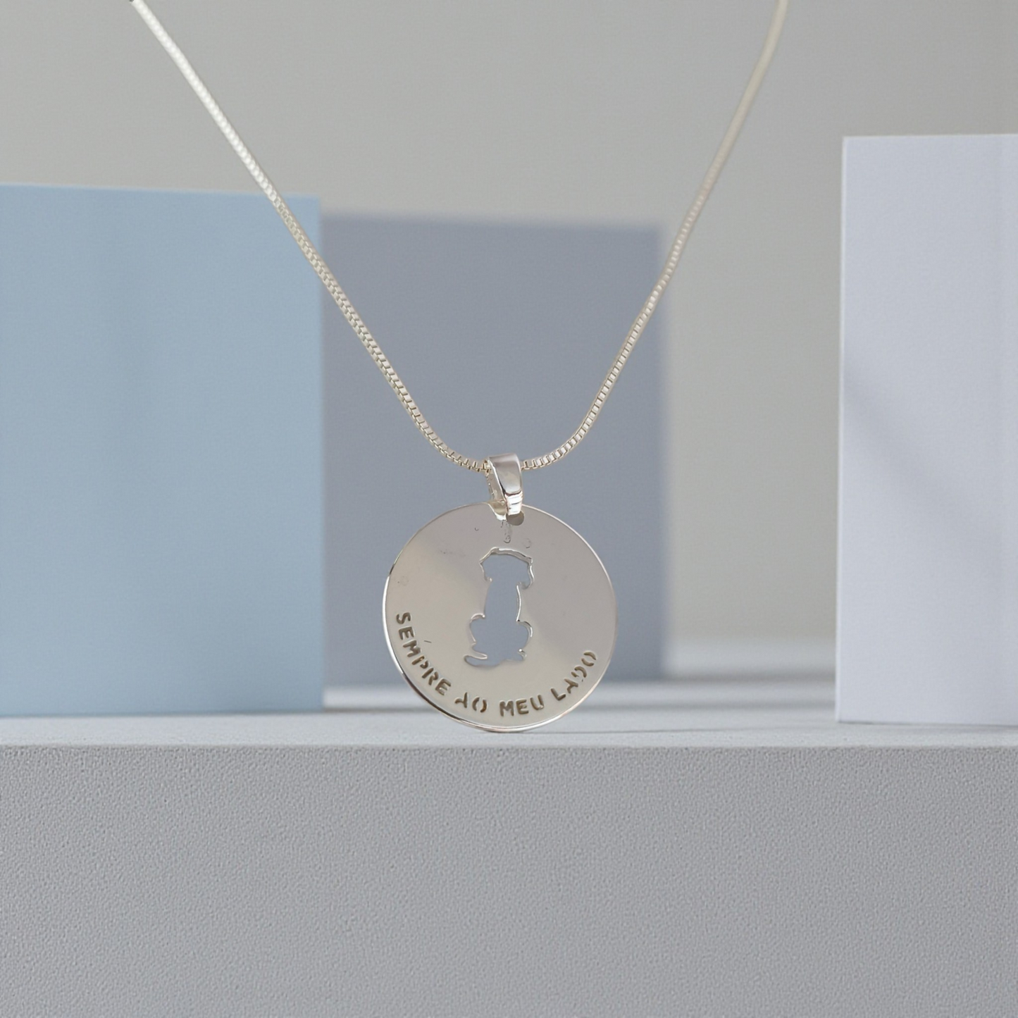Colar "Sempre Ao Seu Lado" - Cachorro Prata 925