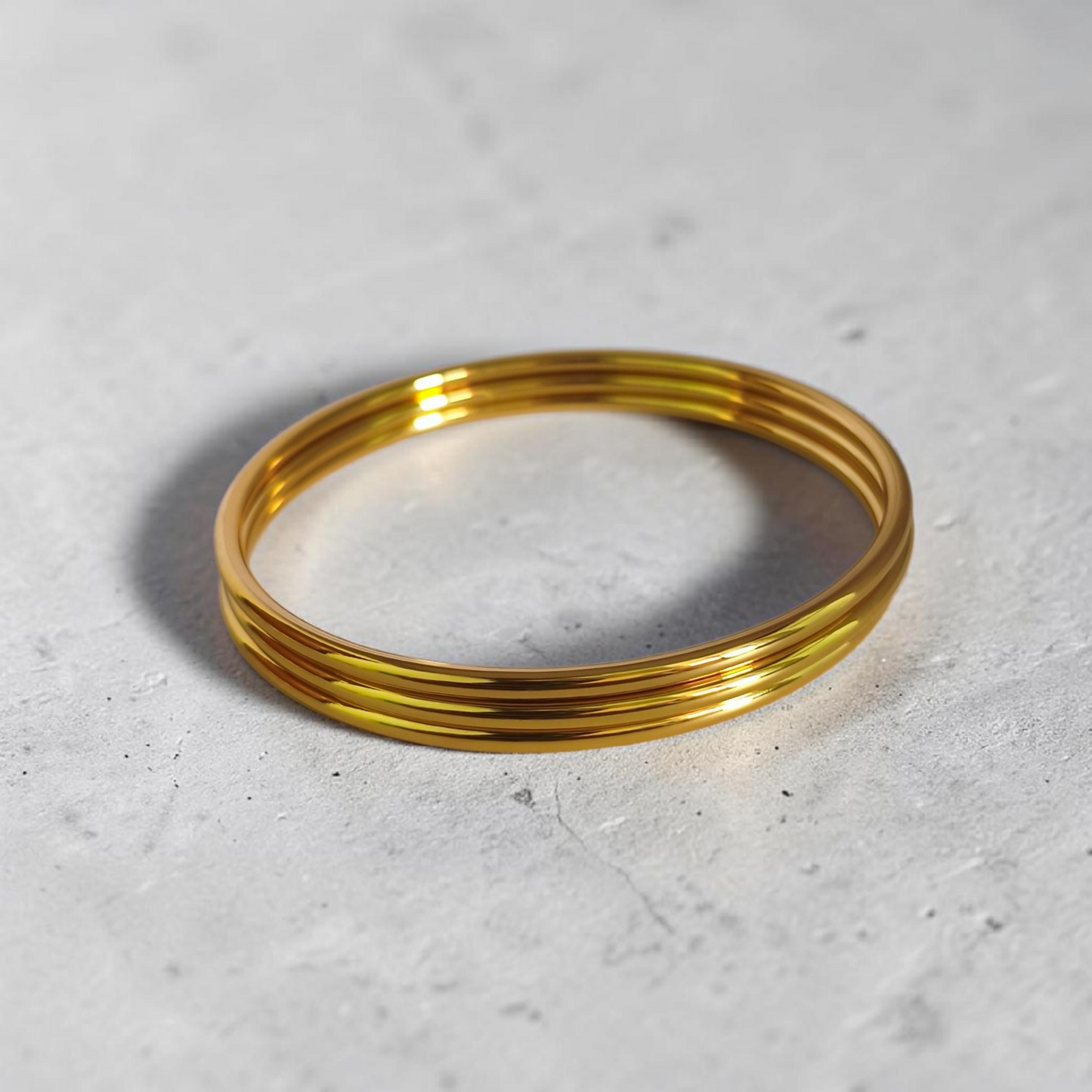 Trio Bracelete Tubo Liso 73mm diâmetro