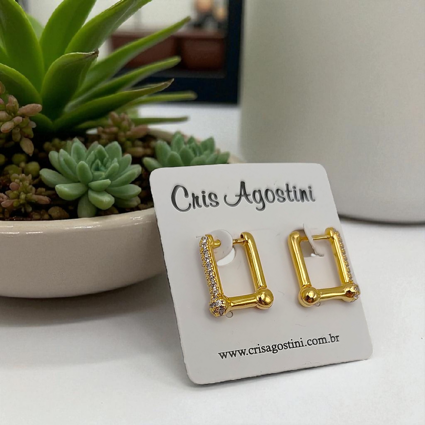 Brinco Argolinha Inspirada Tify Microzircônias