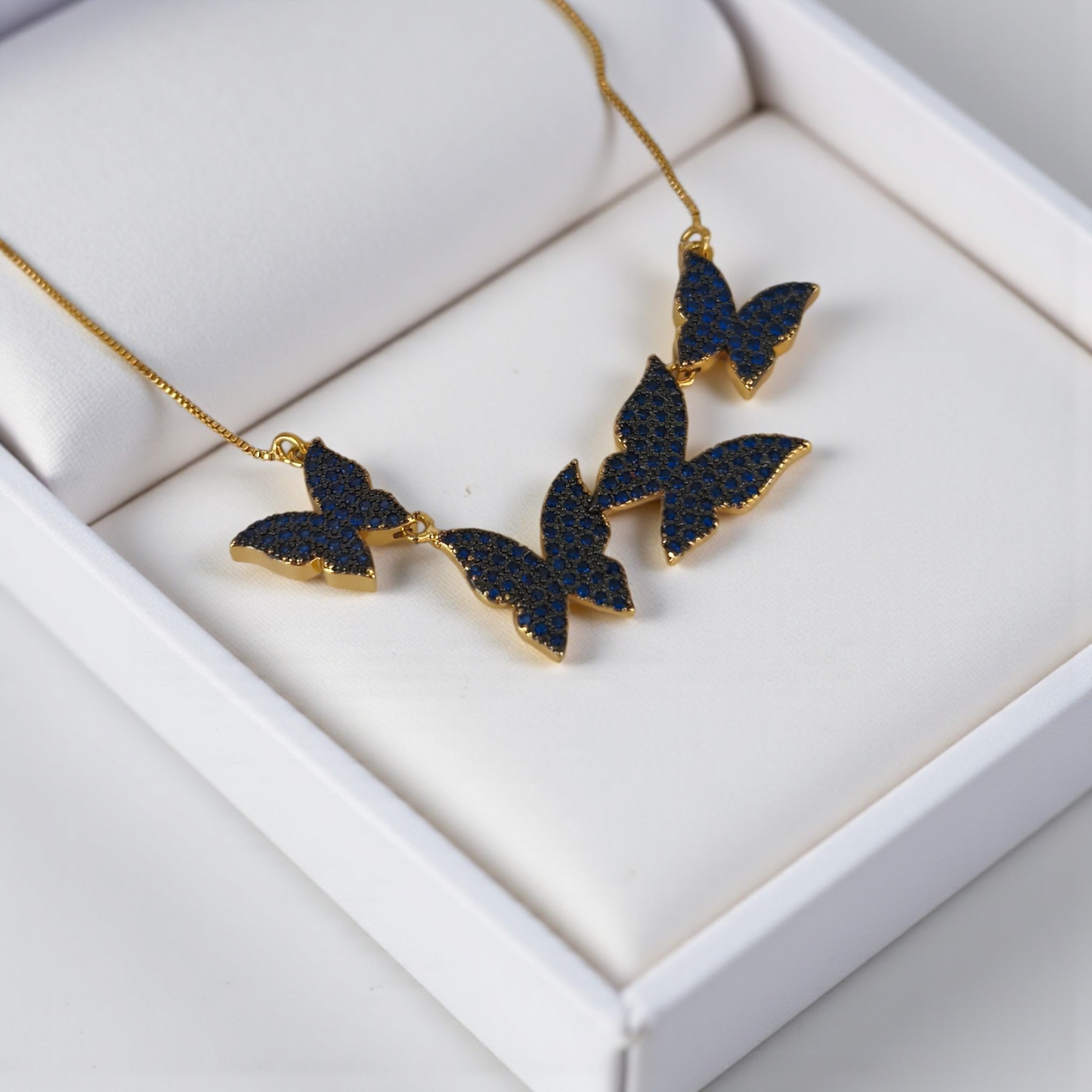 Colar Borboletas Articuladas Microzircônias