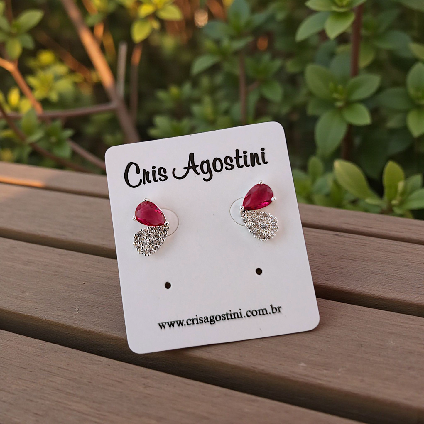 Brinco Borboleta Zircônia e Microzircônias Prata 925