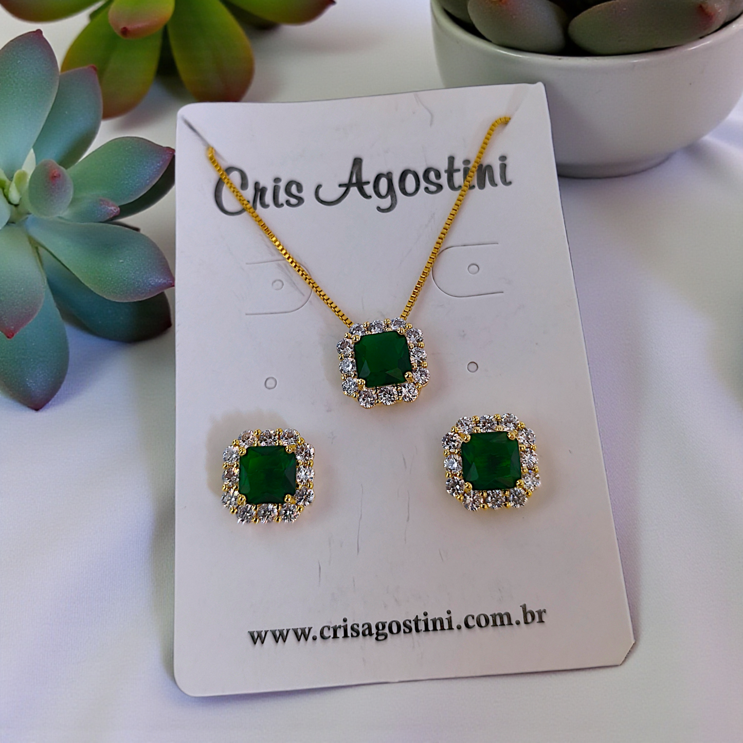 Conjunto Princesa Quadrado Verde
