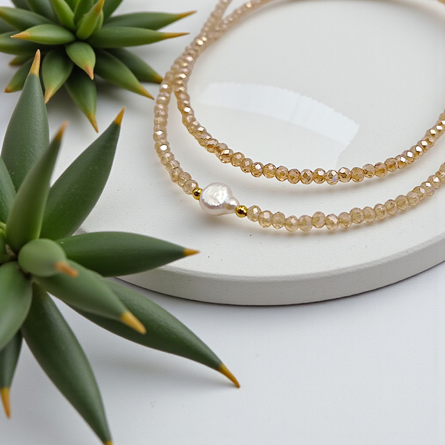 Colar - Dupla de Chokers Cristal