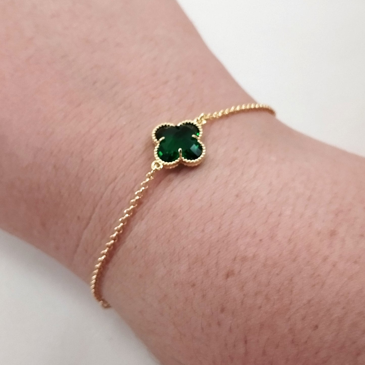 Pulseira Trevo Verde Inspiração VCleef