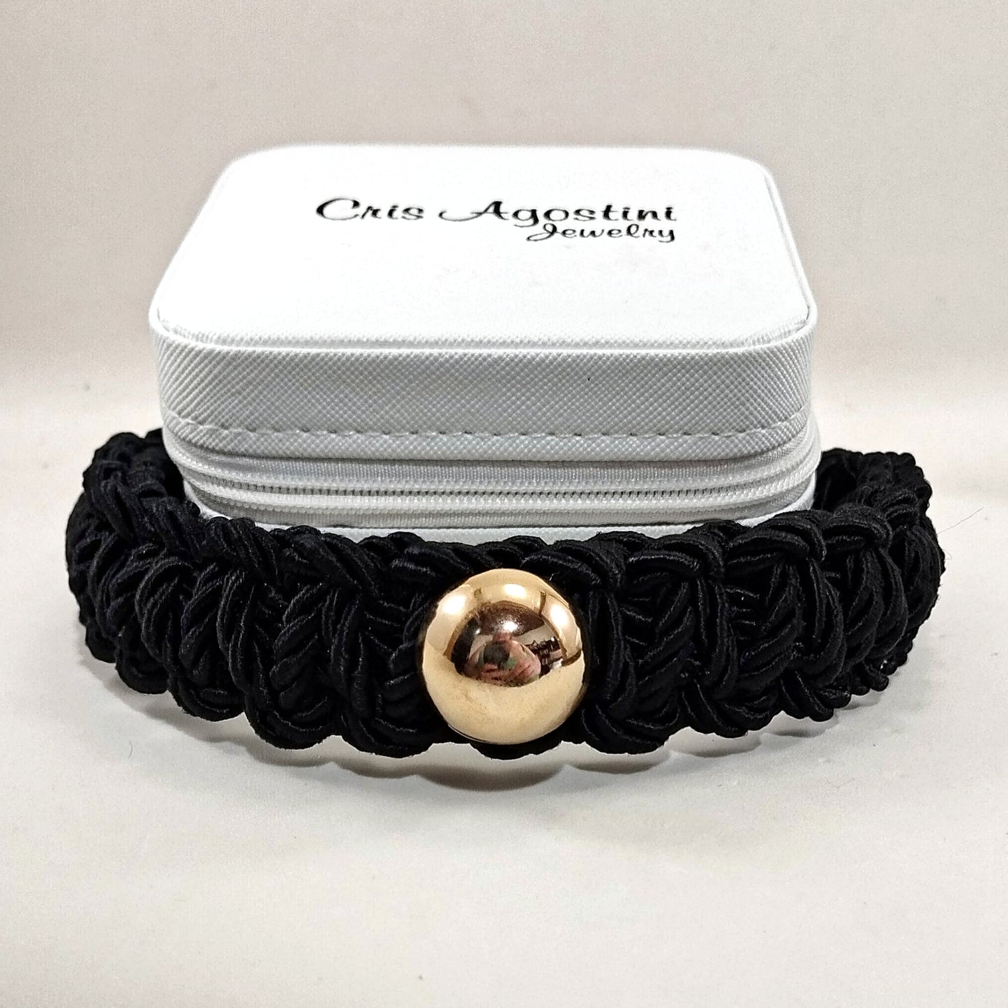 Colar Choker Macramé Preto