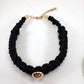 Colar Choker Macramé Preto