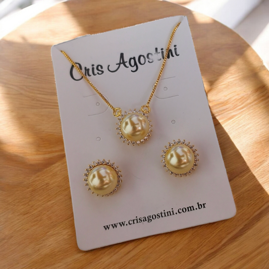 Conjunto Pérola Contorno Microzircônias