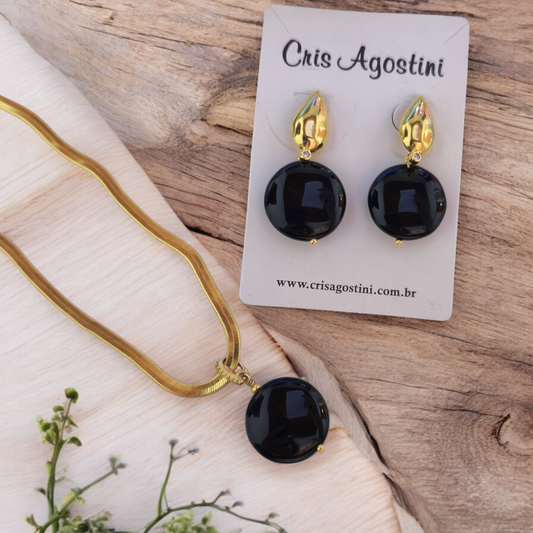 Conjunto Fita Ágata Negra