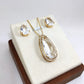 Conjunto Gota Lapidada Cristal