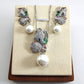 Conjunto Borboleta Microzircônias e Pérola Shell