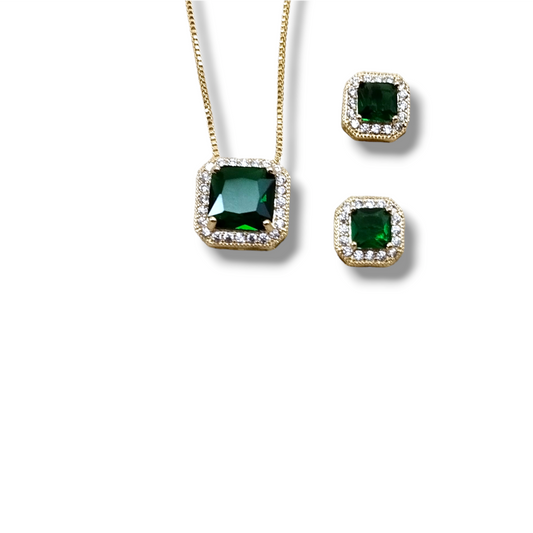 Conjunto Princesa Quadrado Verde