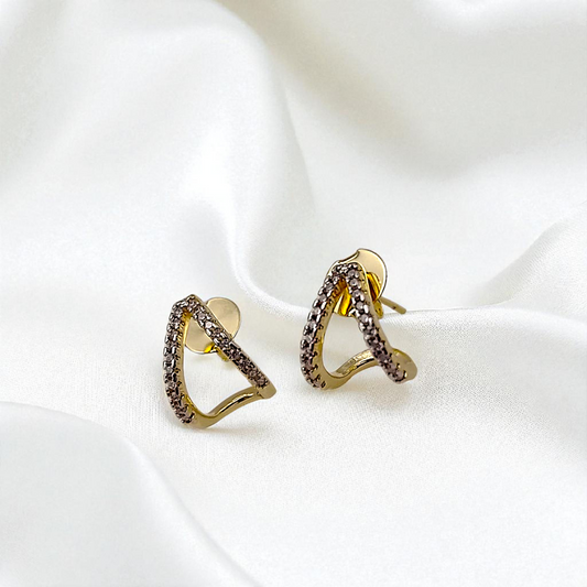 Brinco Ear Jacket Vazado Microzircônias