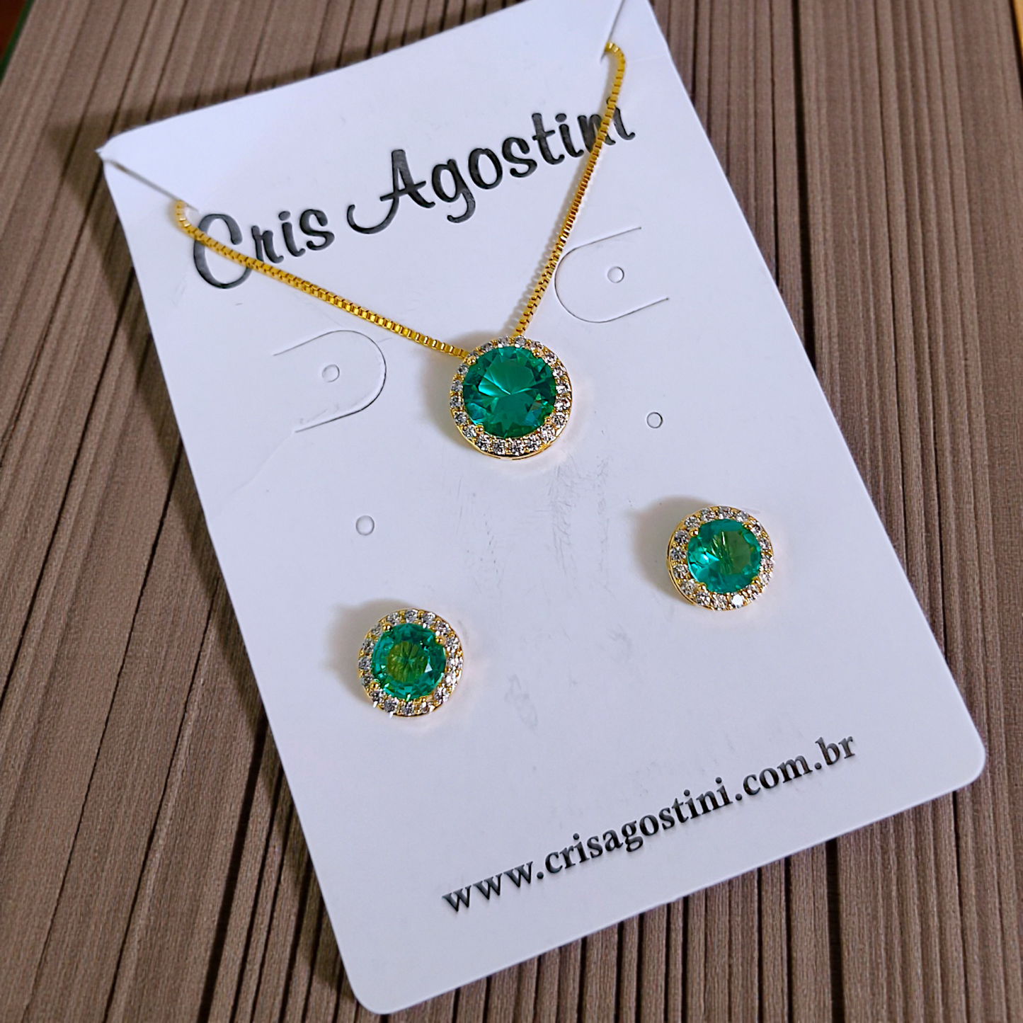 Conjunto Delicado Princesa Redondo Verde Claro