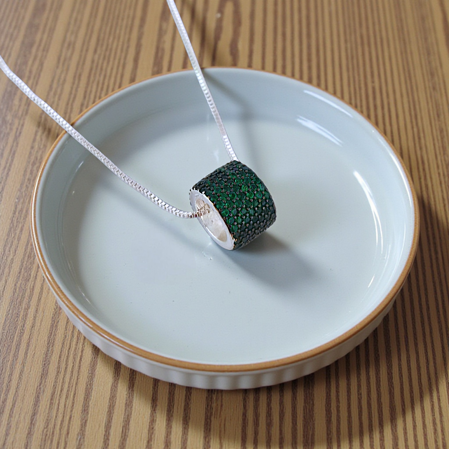 Colar Pingente Charm Microzircônias Colors Prata 925