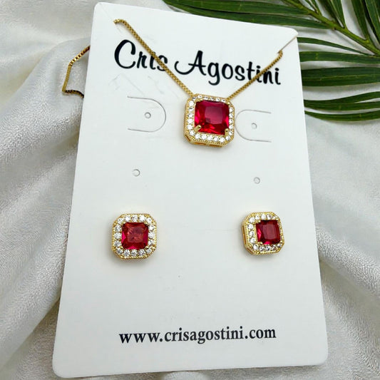 Conjunto Princesa Quadrado Rubi