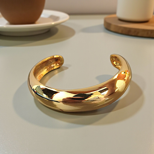 Bracelete Abaulado Liso Aberto