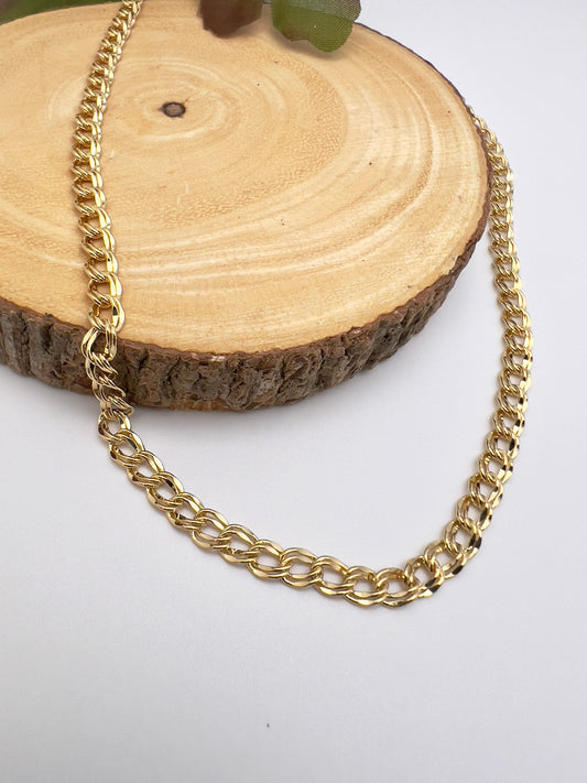 Colar Choker Fino Elos Duplos