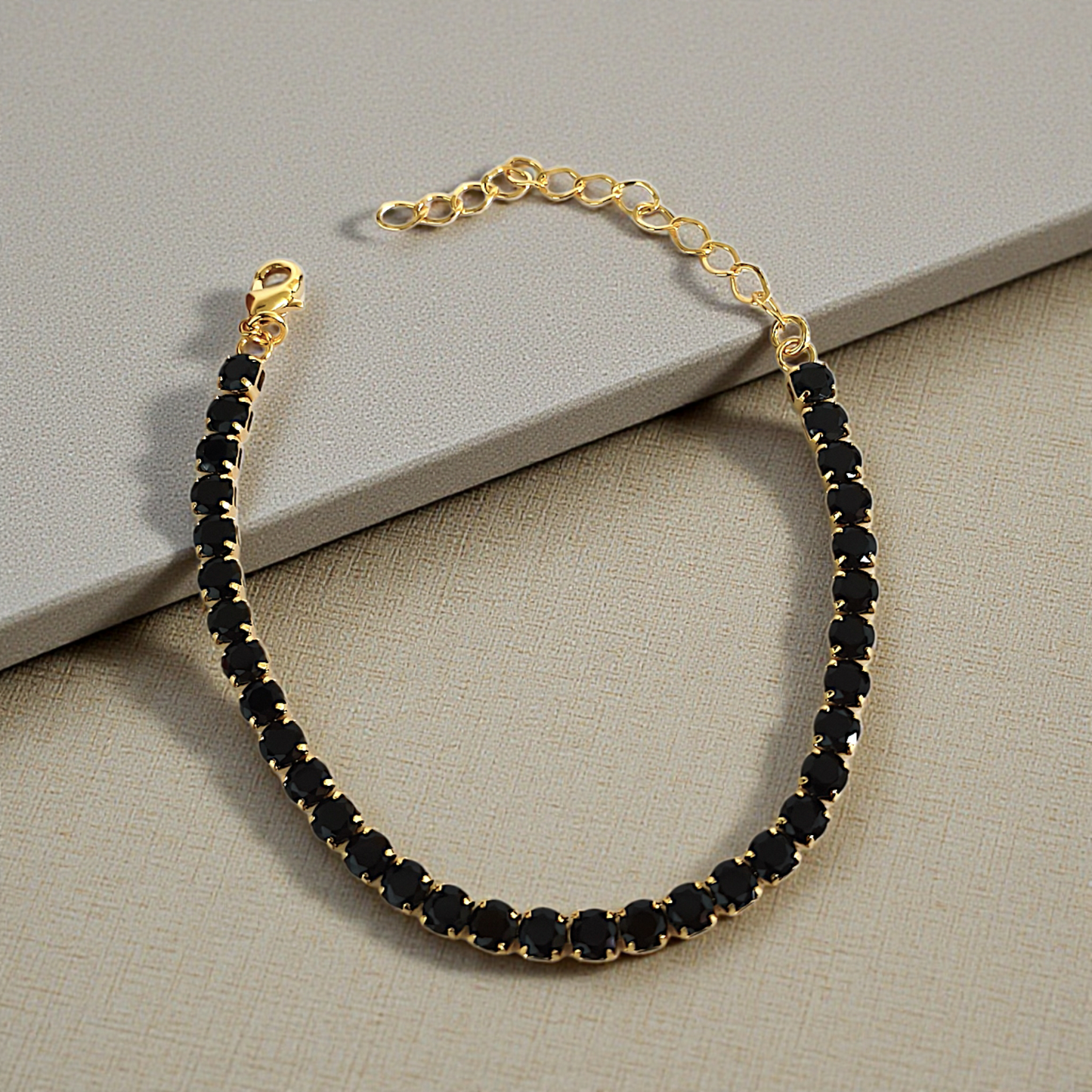 Pulseira Riviera Zircônia Negra 4mm