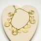 Pulseira Medalhas Plissadas
