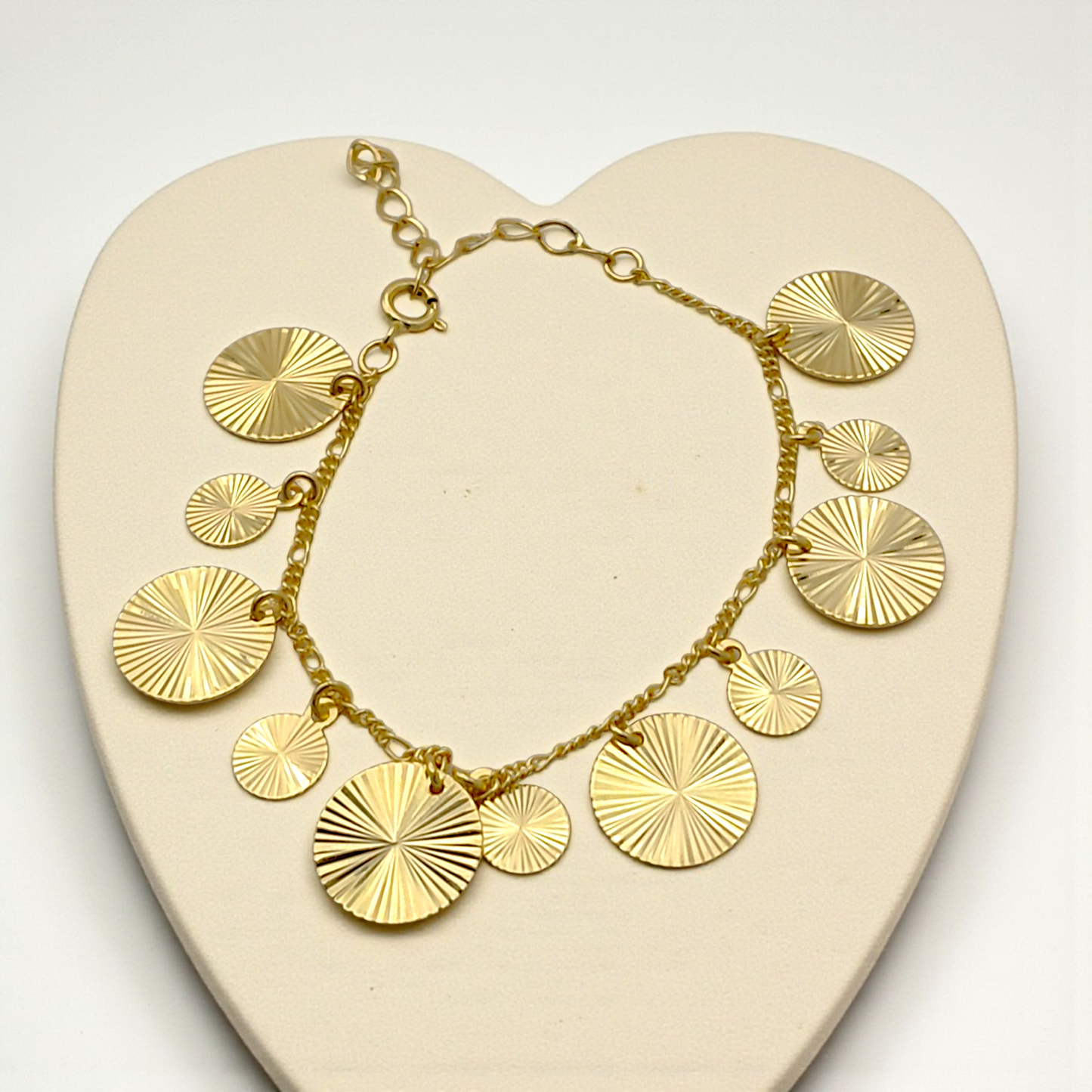 Pulseira Medalhas Plissadas