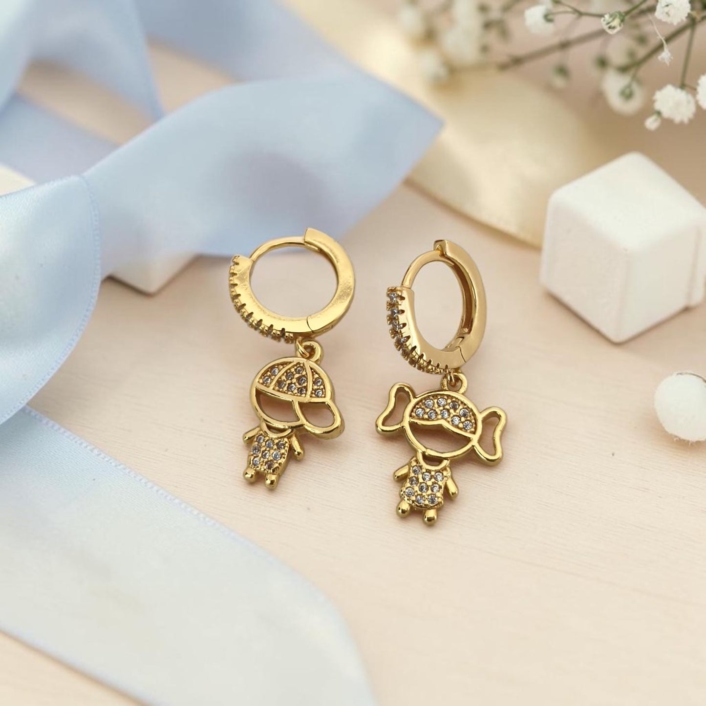 Brinco Argolinha Filhos - Casal Microzircônias