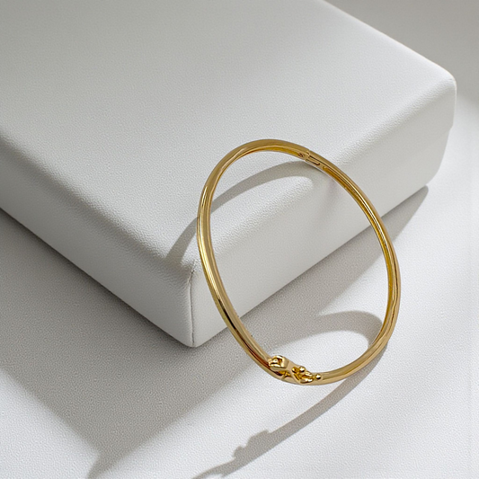 Pulseira Bracelete Tubo Liso Fecho
