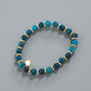 Pulseira Pedras Naturais Colors 5mm Detalhes Ouro