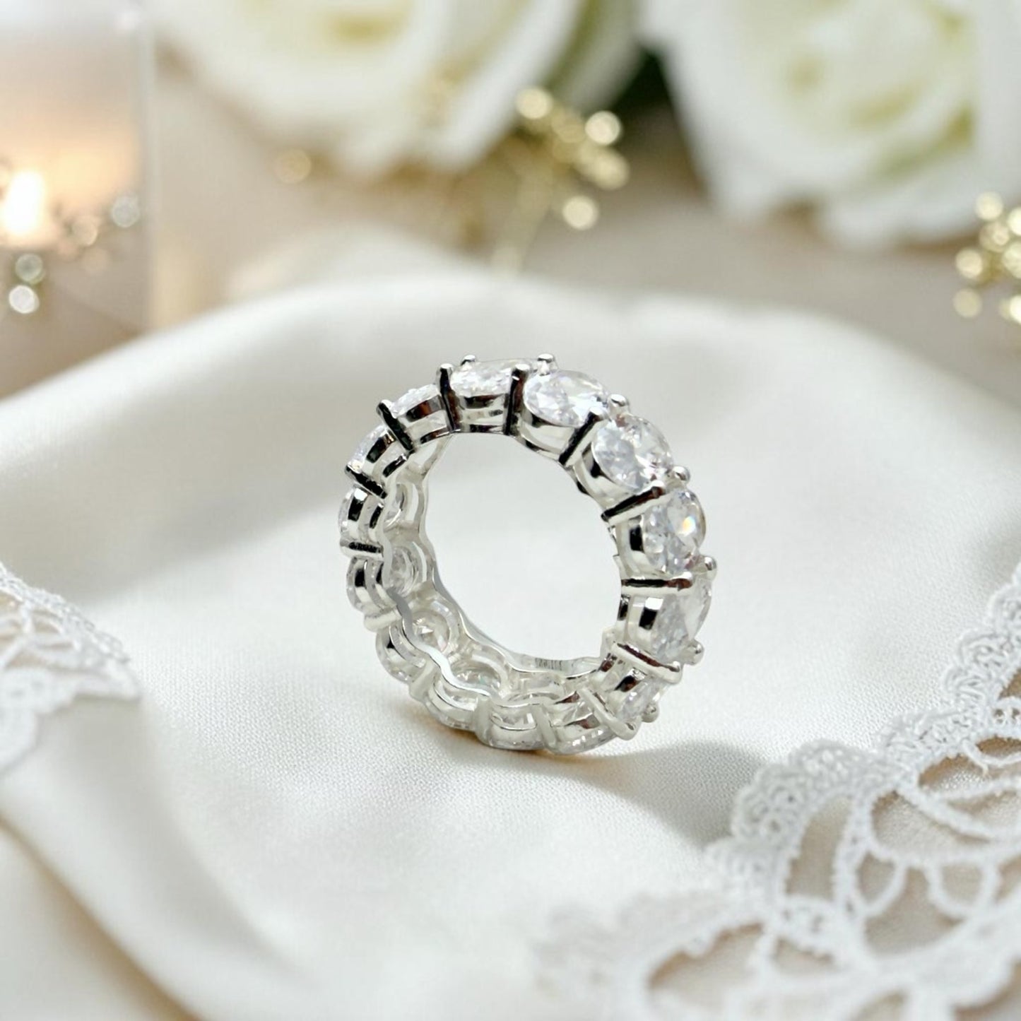 Anel Luxo Zircônia Diamond Prata 925