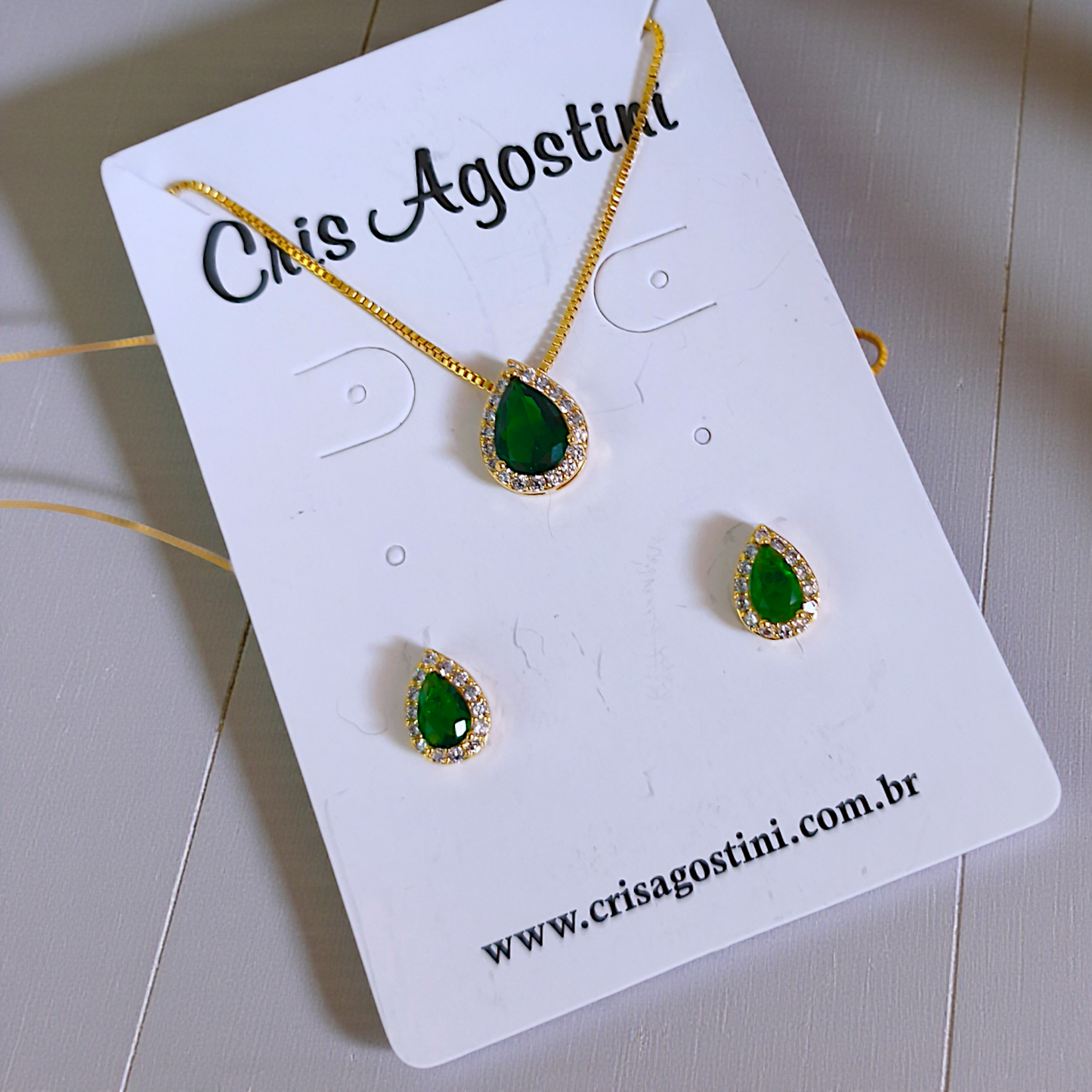 Conjunto Delicado Princesa Gota Verde