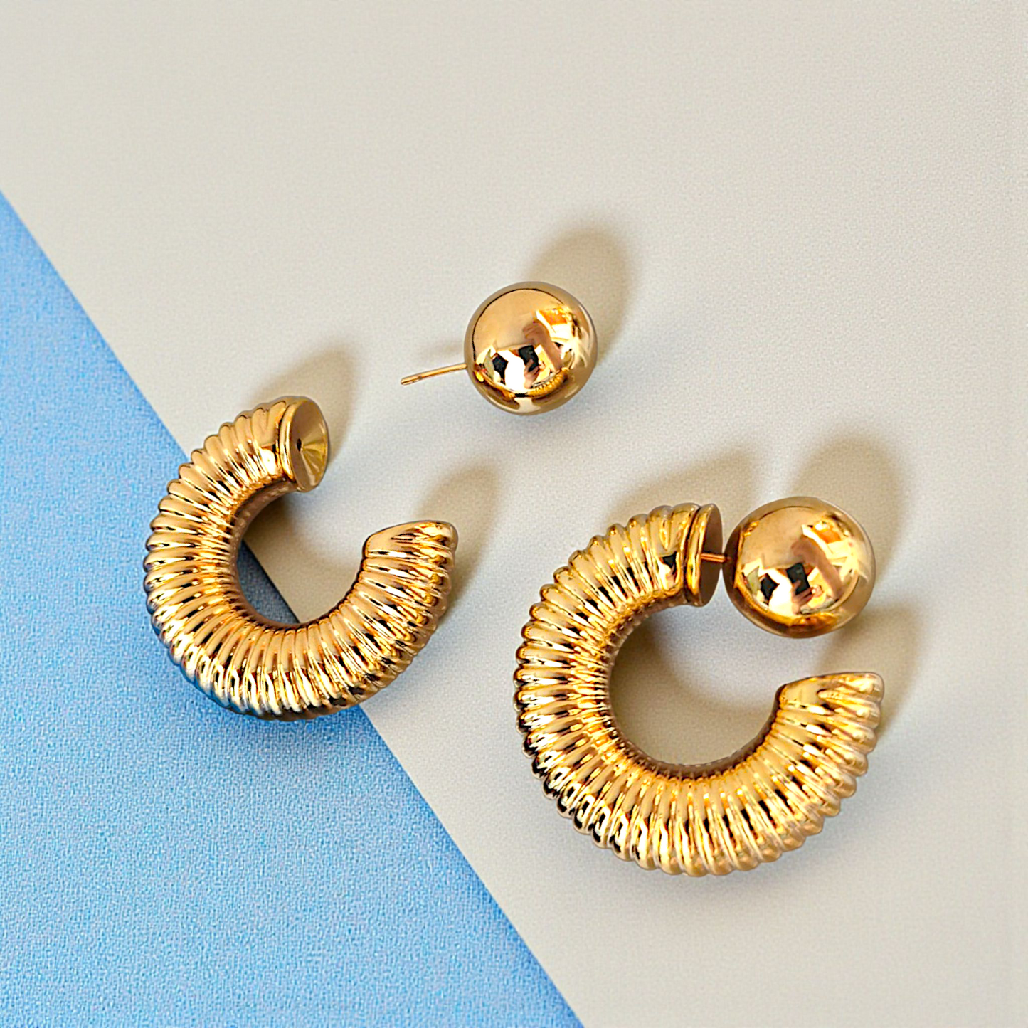 Brinco Argola Caracol Esfera