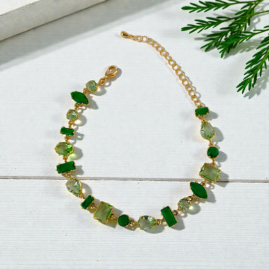 Pulseira Zircônias Lapidadas Geométricas