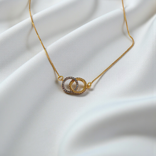 Colar 2 Elos Redondos Microzircônias